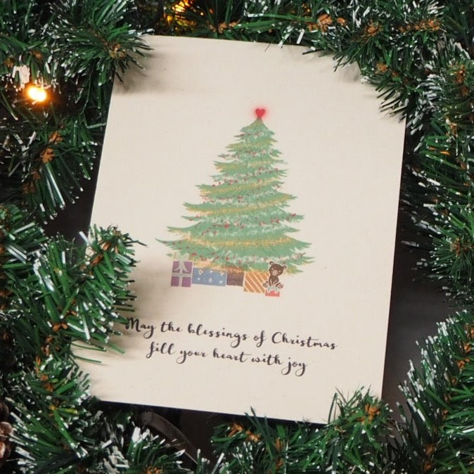 Kerstkaart ‘Blessings of Christmas(tree)