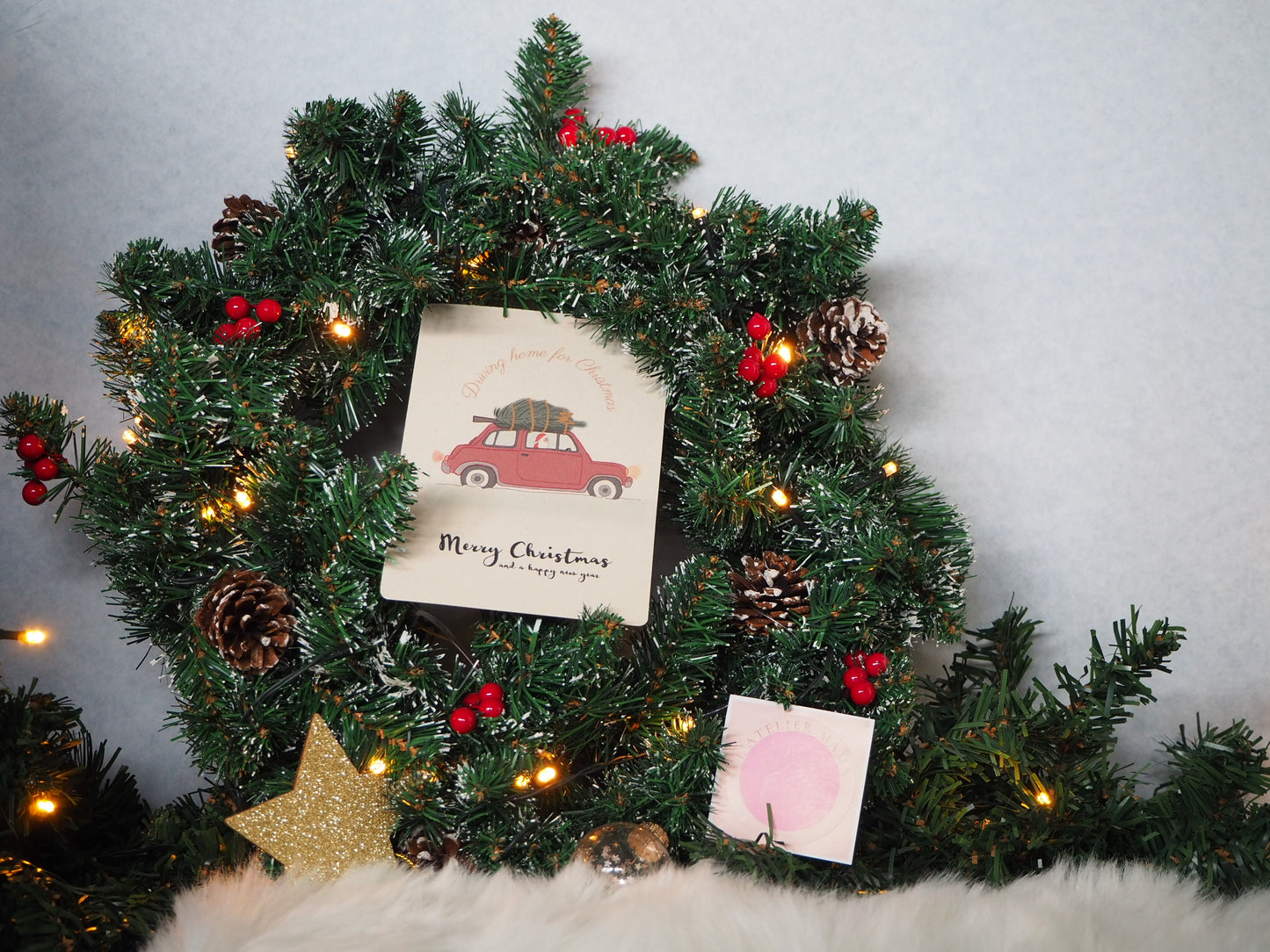 Kerstkaart ‘Driving home for Christmas’