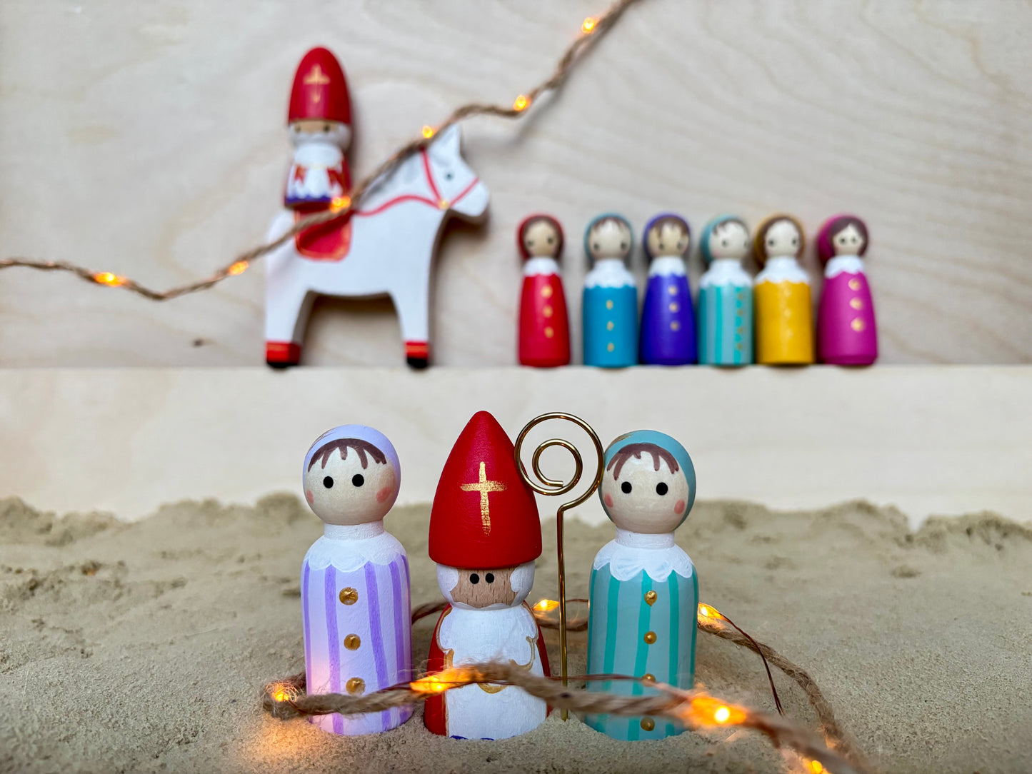 Sinterklaas met twee Pieten