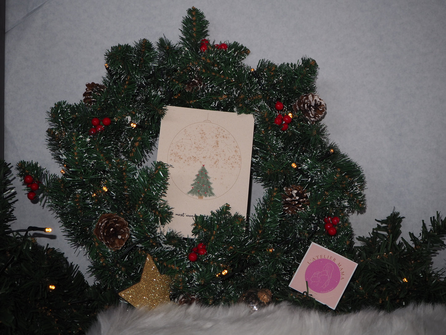 Kerstkaart ‘Glazen kerstbal’