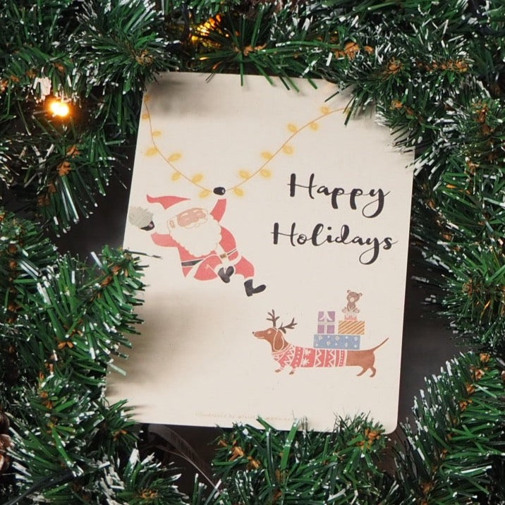 Kerstkaart ‘Happy holidays’