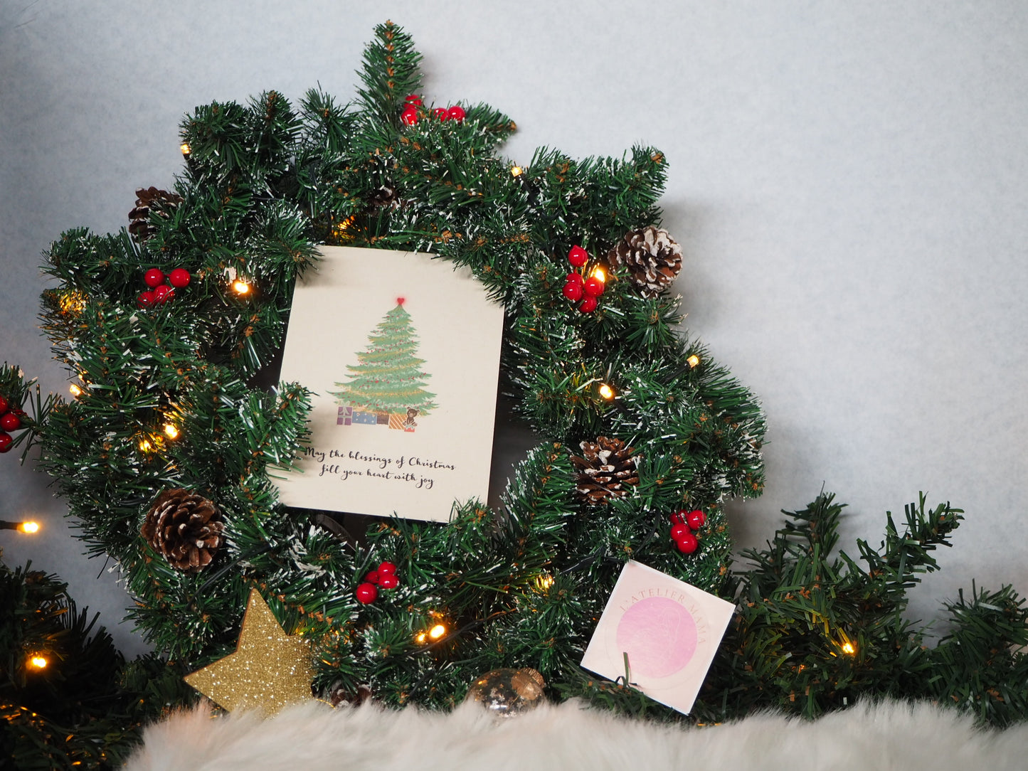 Kerstkaart ‘Blessings of Christmas(tree)
