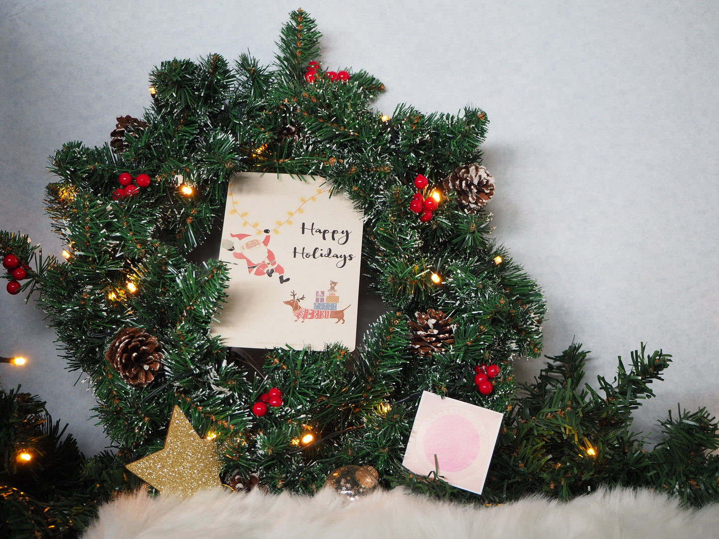 Kerstkaart ‘Happy holidays’