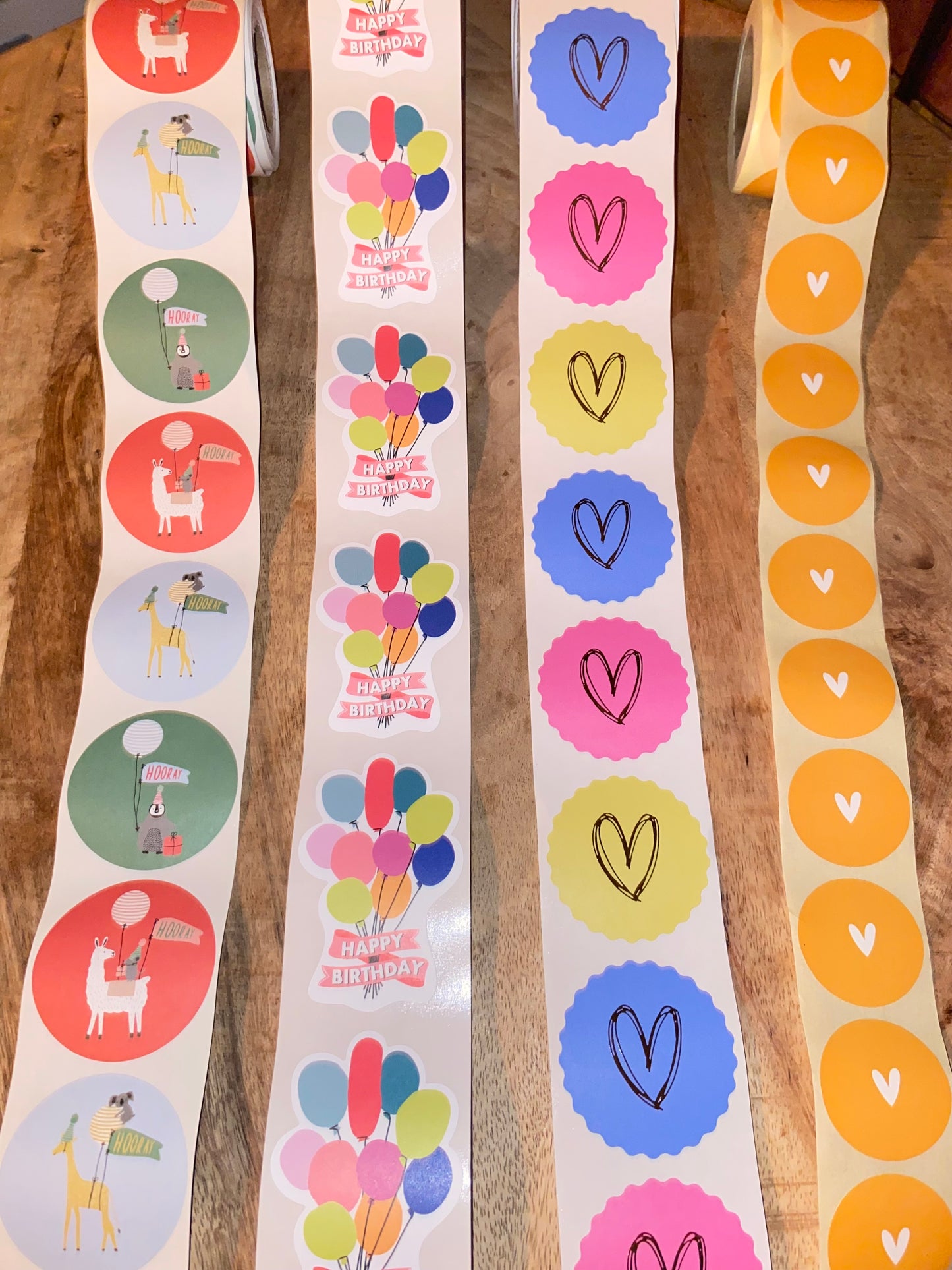 Stickers ‘hartjes’ - mix van 10 stuks