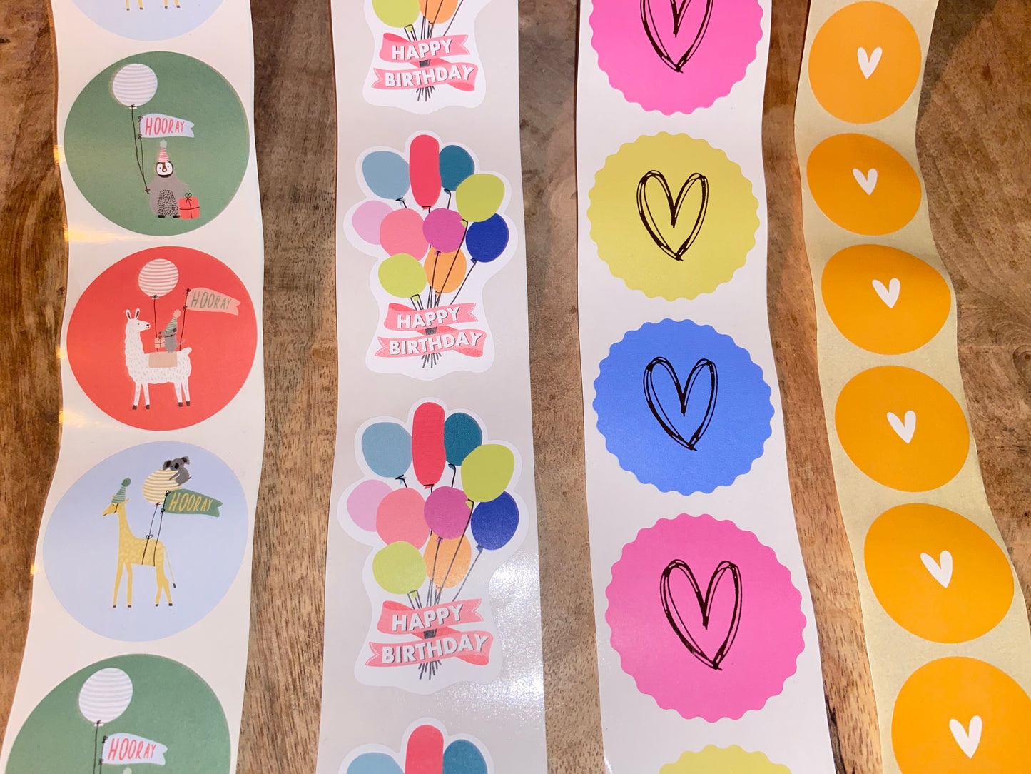 Stickers ‘hartjes’ - mix van 10 stuks