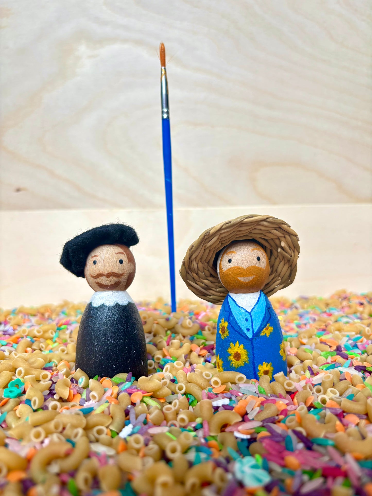 Peg doll Rembrandt van Rijn (6,5 cm)