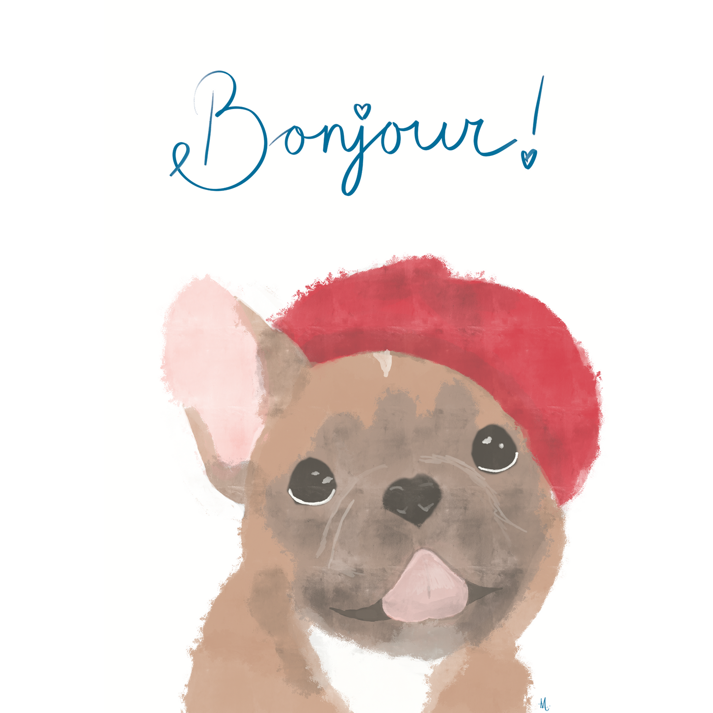 Poster “Bonjour bulldog”